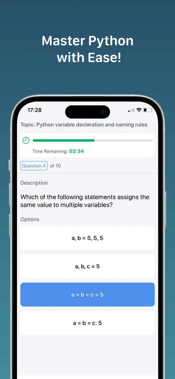 #1. Python Programming -Quiz (iOS) Bởi: Forwa Elade Wunde