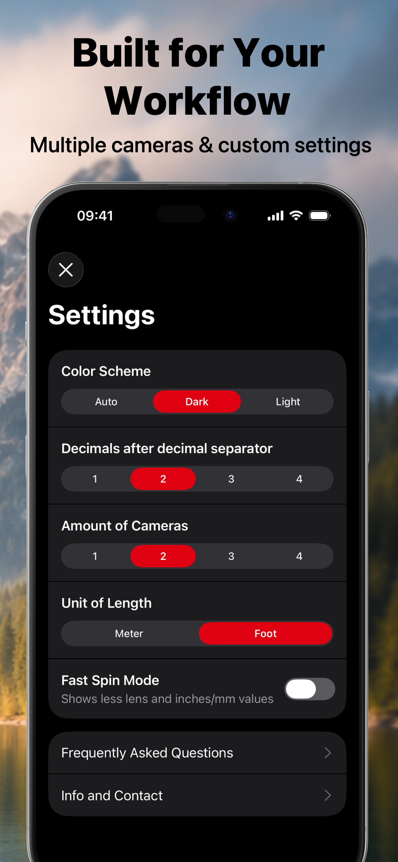 Simple DoF Calculator