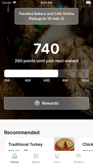 Paradise Bakery iPhone screenshot 1 - Food & Drink app