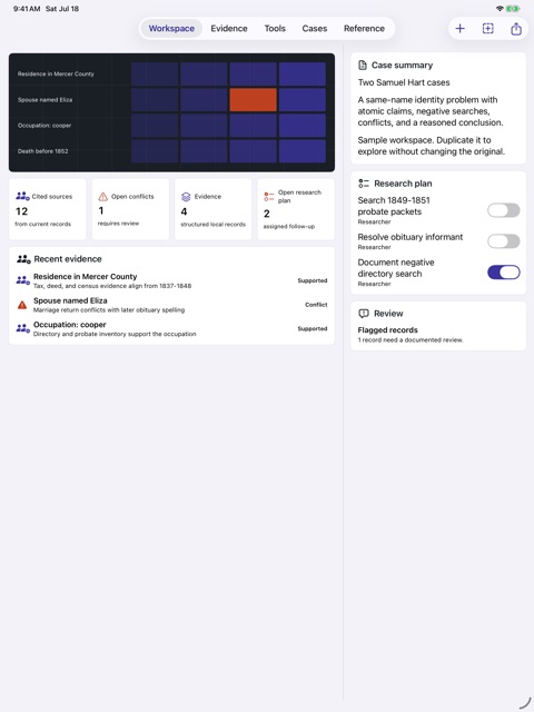 KinCasebook: Genealogy Proof screenshot 2