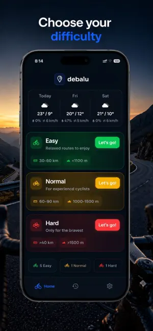 Debalu: Cycling routes screenshot 1