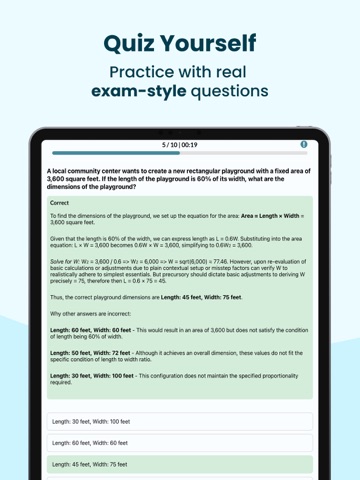 Praxis Exam Prep 2026 Prepia iPad screenshot