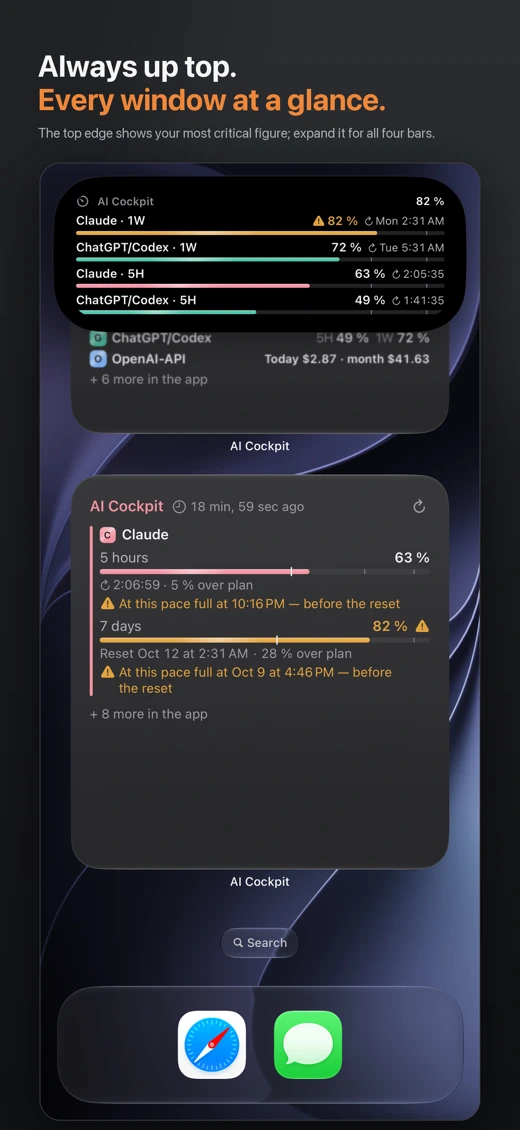 AI Cockpit: Usage & Limits screenshot 3