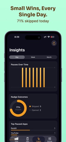 Nudge: ADHD Screen Time Pause iPhone screenshot