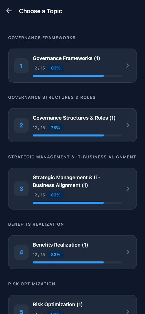 Screenshot #2 pour CGEIT IT Governance Prep