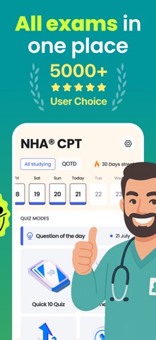 NHA CPT Exam Prep & Practice iPhone screenshot