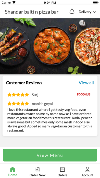 Shandar balti n pizza bar Screenshot