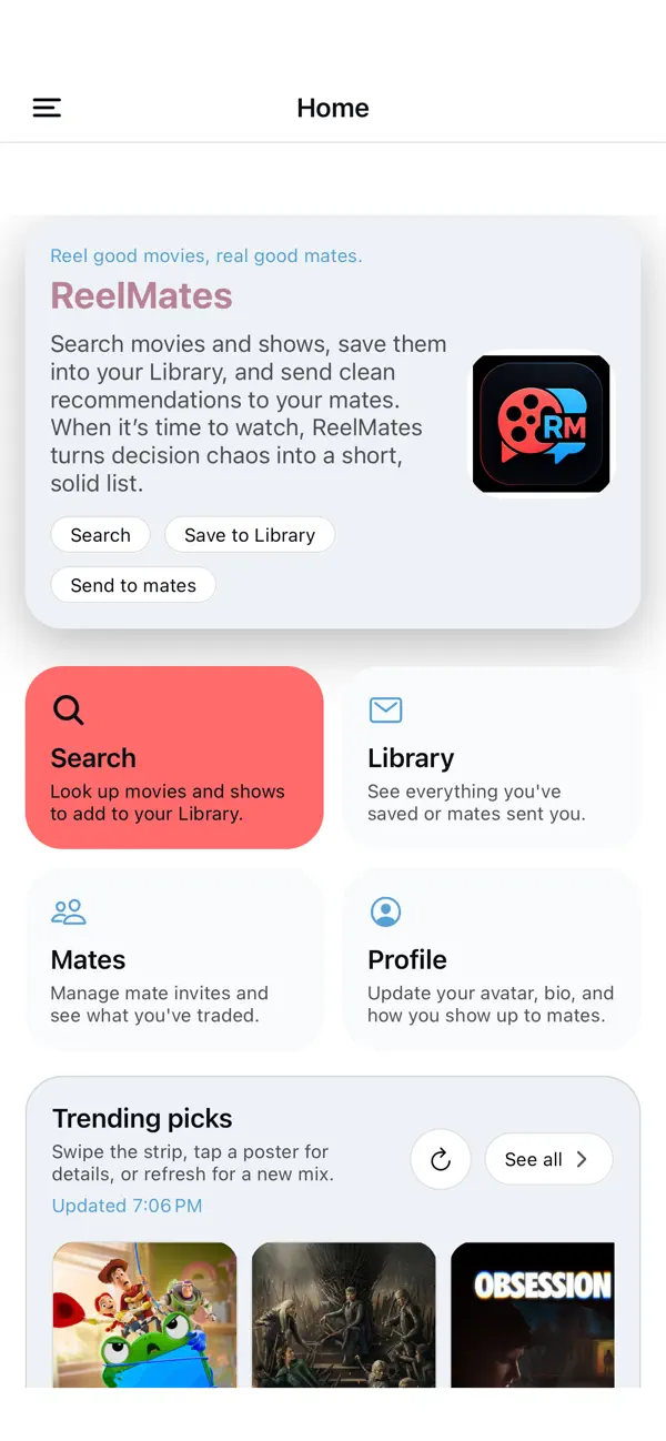 Screenshot #1 pour ReelMates