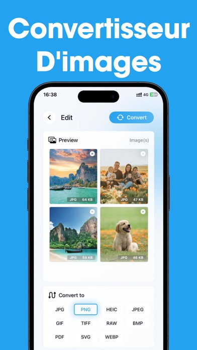 Screenshot #1 pour Convertisseur d'images, photos
