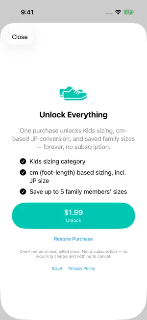 SizeStep: Shoe Size Converter screenshot 2