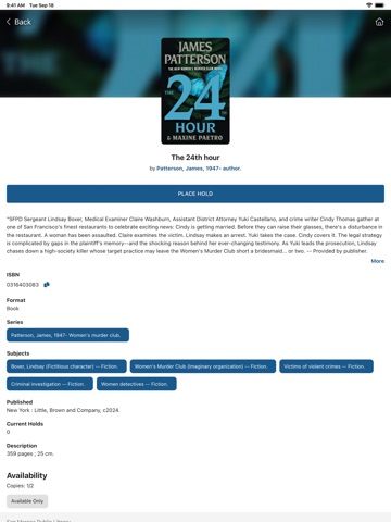 MySMPL iPad screenshot