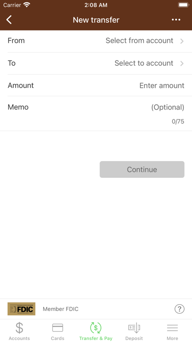 West Texas National Bank Screenshot
