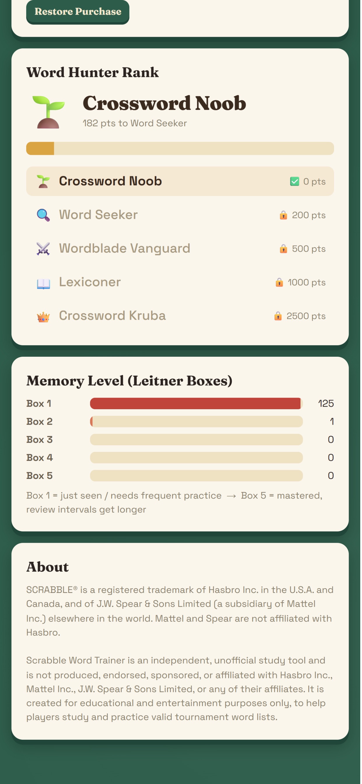Screenshot 6 of Scrabble Word Trainer
