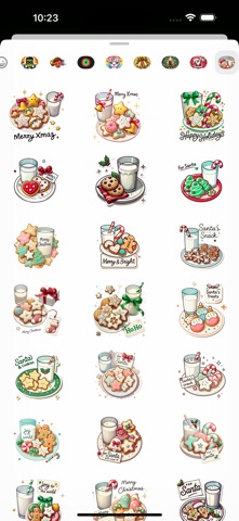 Santa's Milk Cookies Stickers screenshot