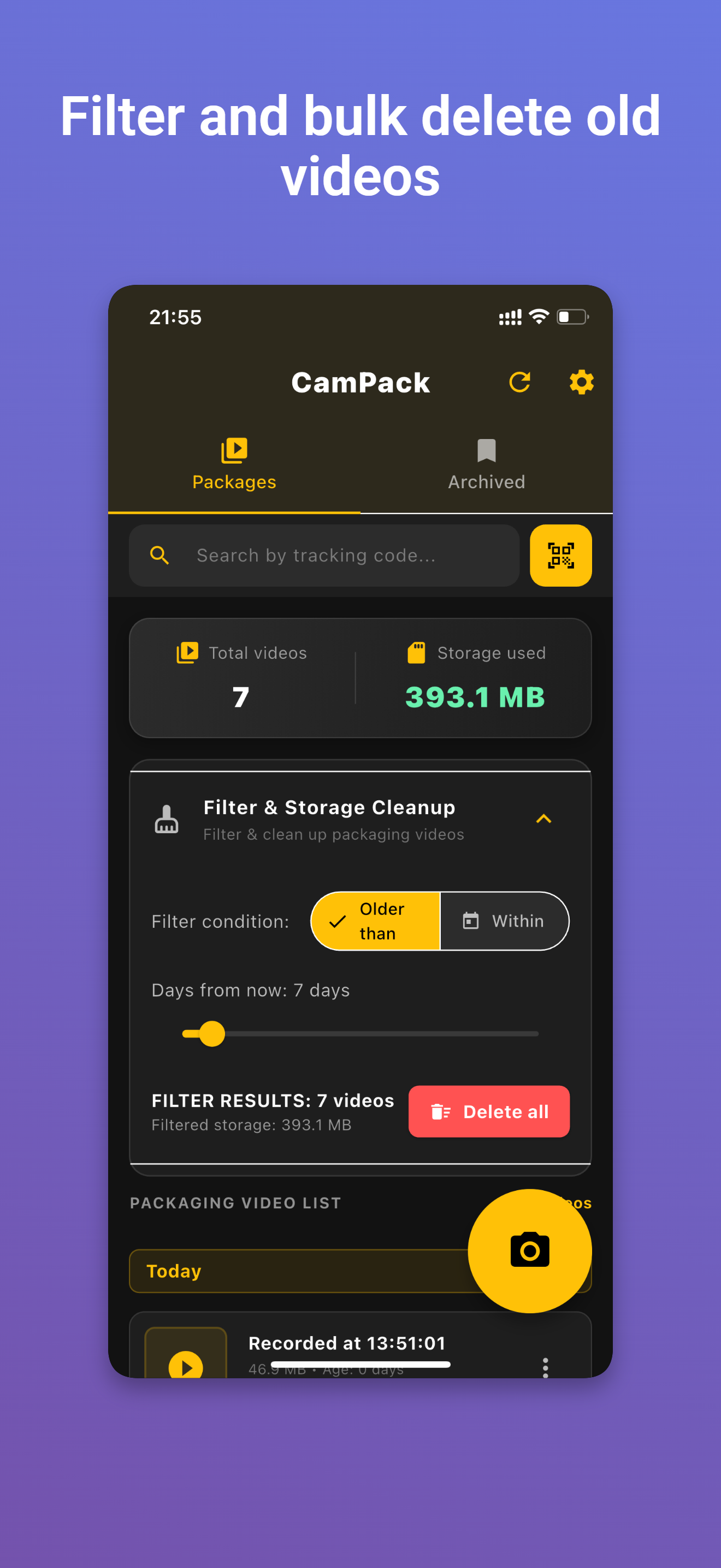 CamPack screenshot 2