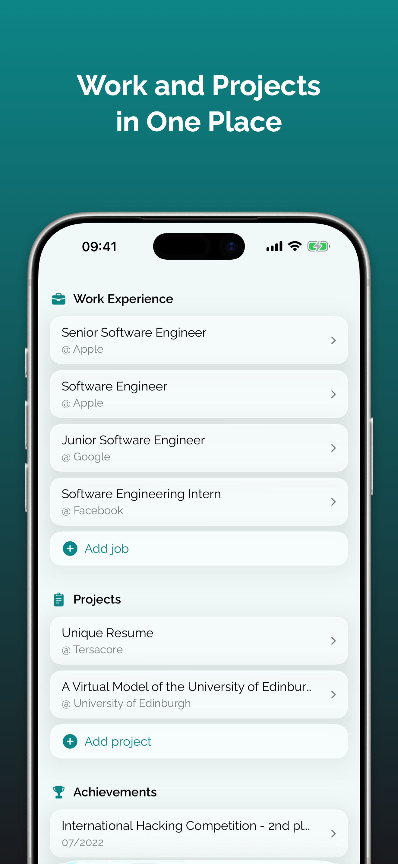 Vitario — Unique Resume screenshot 3