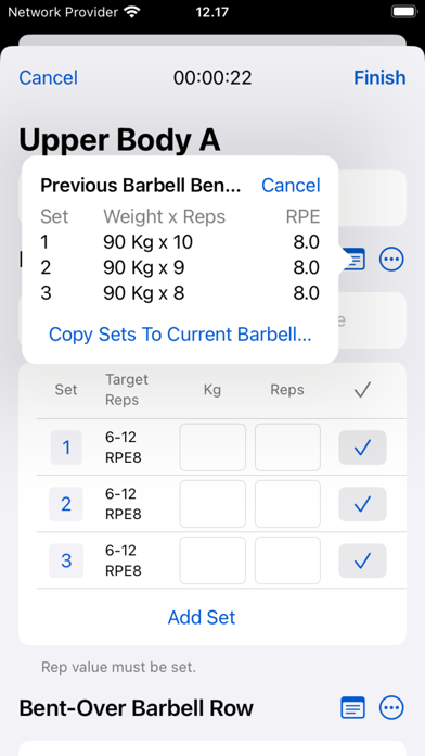 GymPath: Workout Tracker / Log Screenshot