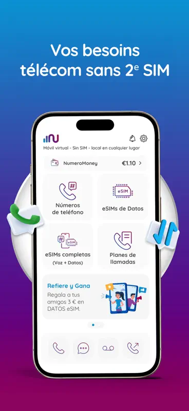 Numéro eSIM: Données & Numéros screenshot 1 of 6