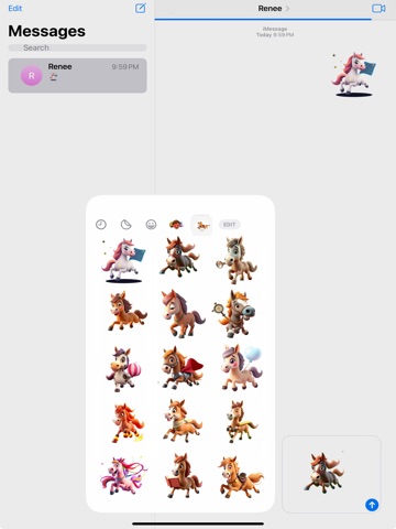 Galloping Horse Stickers iPad screenshot