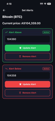 Crypto Pulse: Price Alerts Screenshot 6 of 8