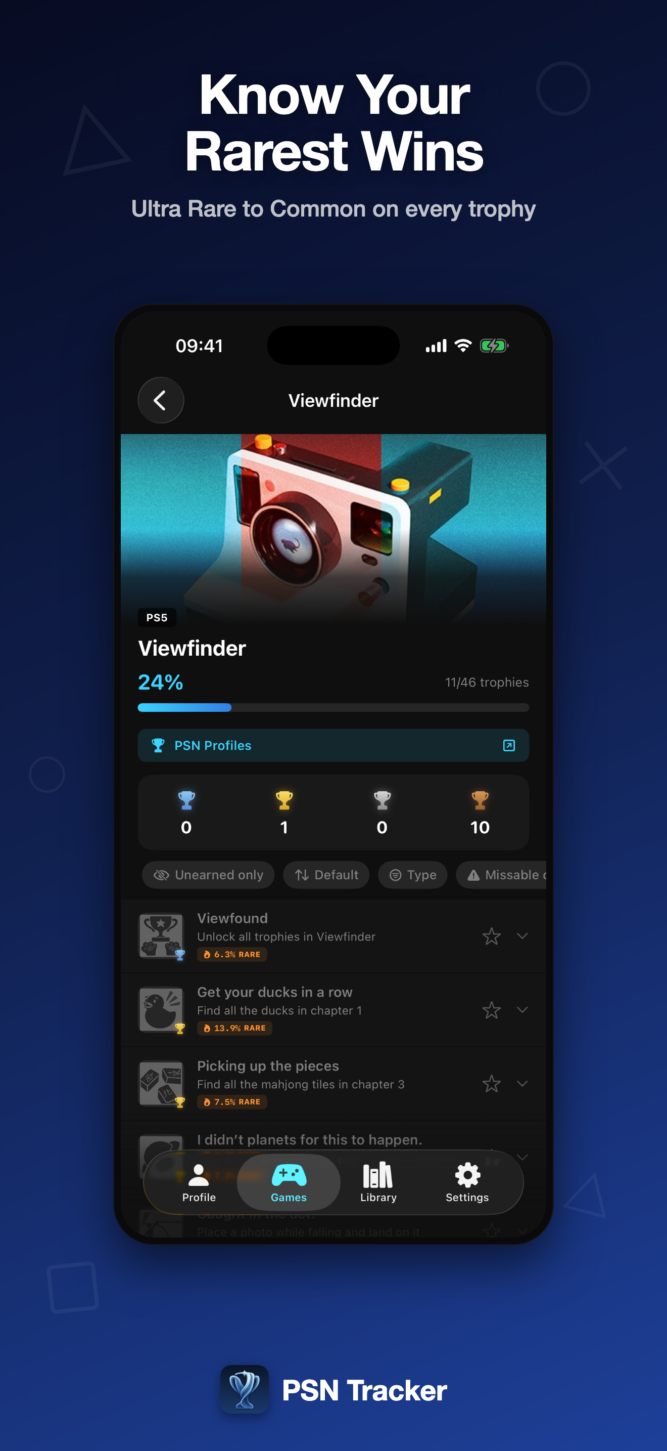 PSN Tracker - PS5 PS4 Trophies