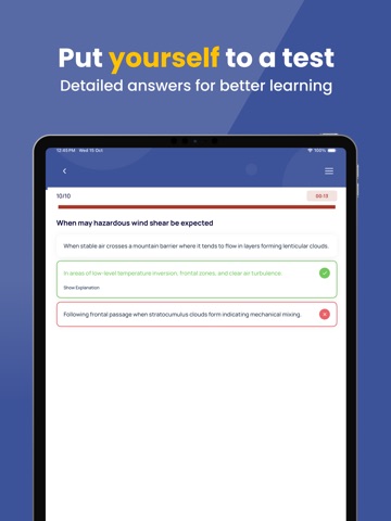 Private Pilot FAA Prep Test iPad screenshot