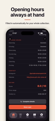 Spots – restaurant wishlist Screenshot 5 of 6