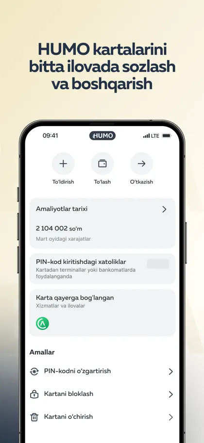 Screenshot 3 di 6 di HUMO PAY: HUMO kartalari uchun