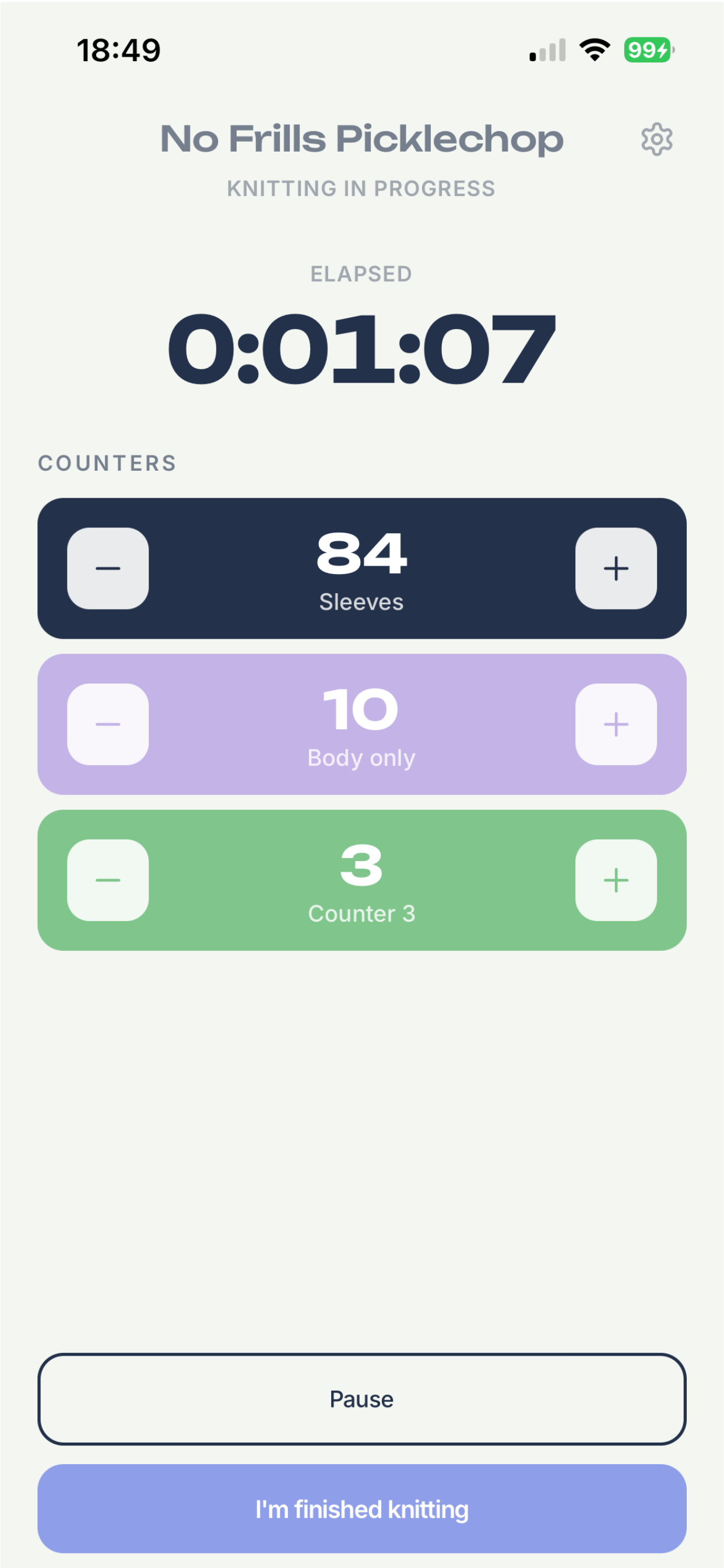 Cabled - Knitting Tracker screenshot 3