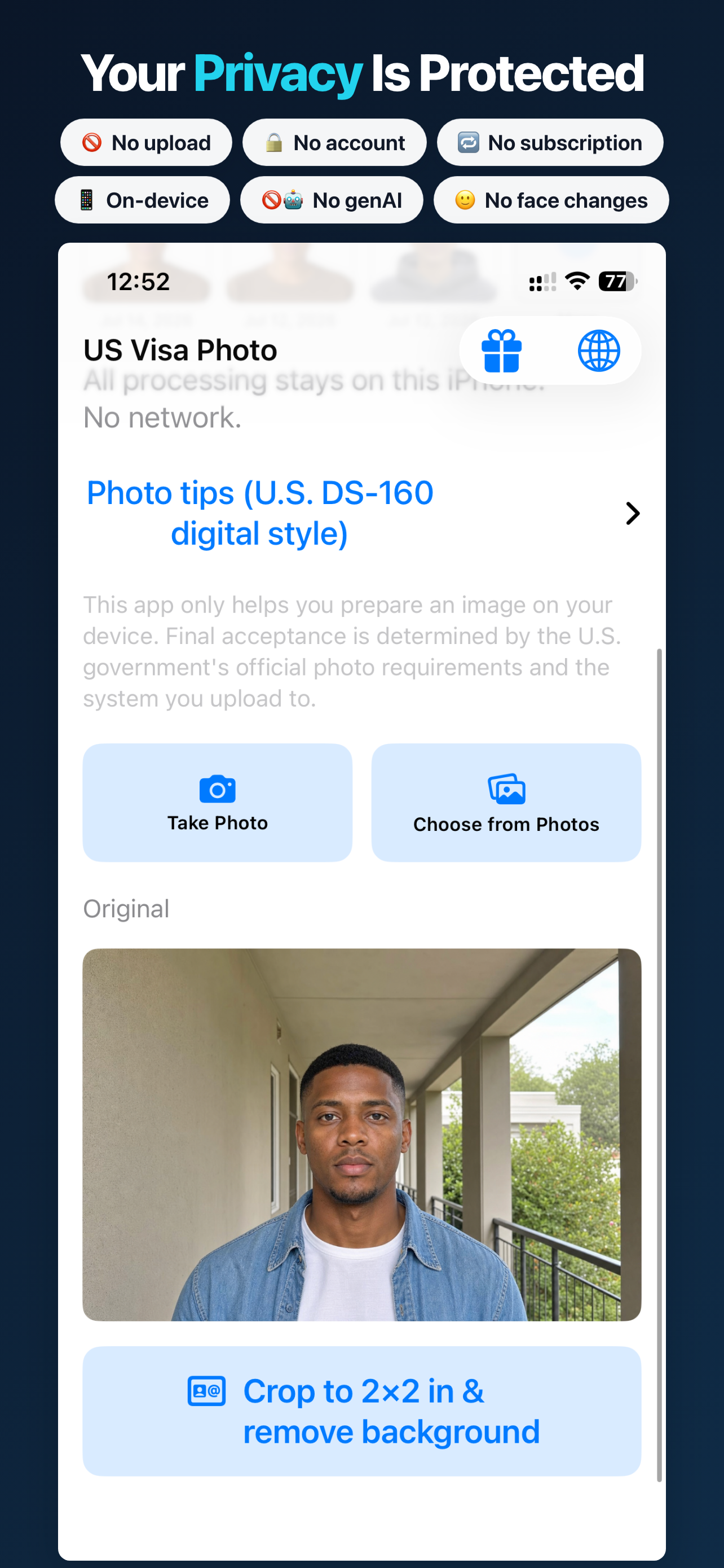 US Visa Photo screenshot 5