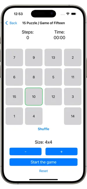 15 Puzzle / Game of Fifteen screenshot 3