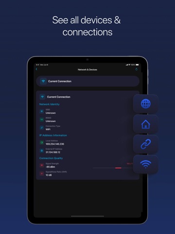 WiFi Vision Explorer iPad screenshot
