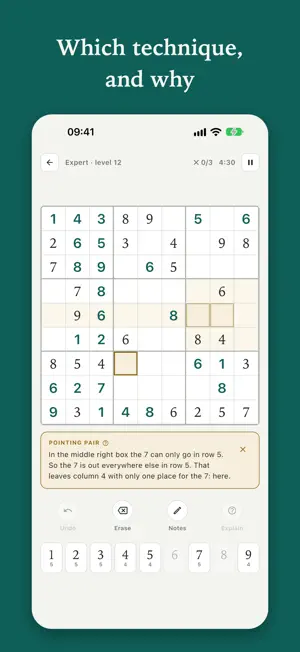 Nine: Sudoku That Explains screenshot 1