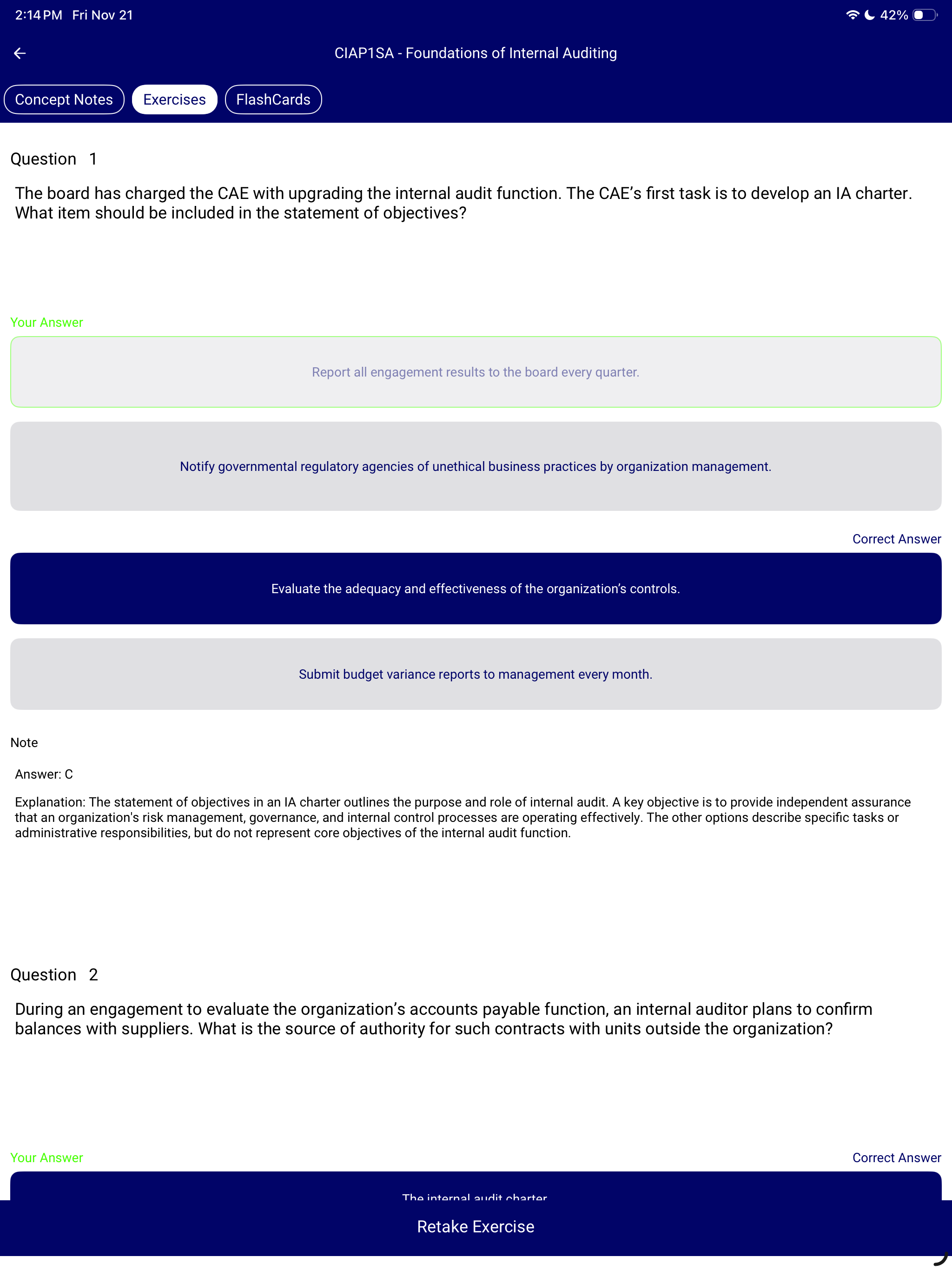 REO CIA Reviewer screenshot 13