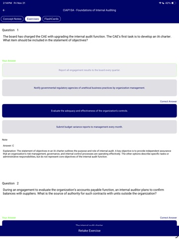 REO CIA Reviewer iPad screenshot