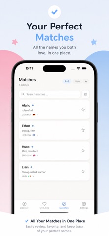 Namely: Baby Name Matcher iPhone screenshot