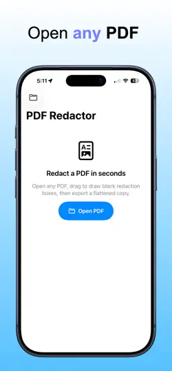 Screenshot von PDF Redactor auf dem iPhone 1