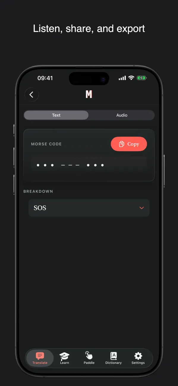 #6. Morse Mate: learn morse code! (iOS) Ved: Maciej Kuliszkiewicz