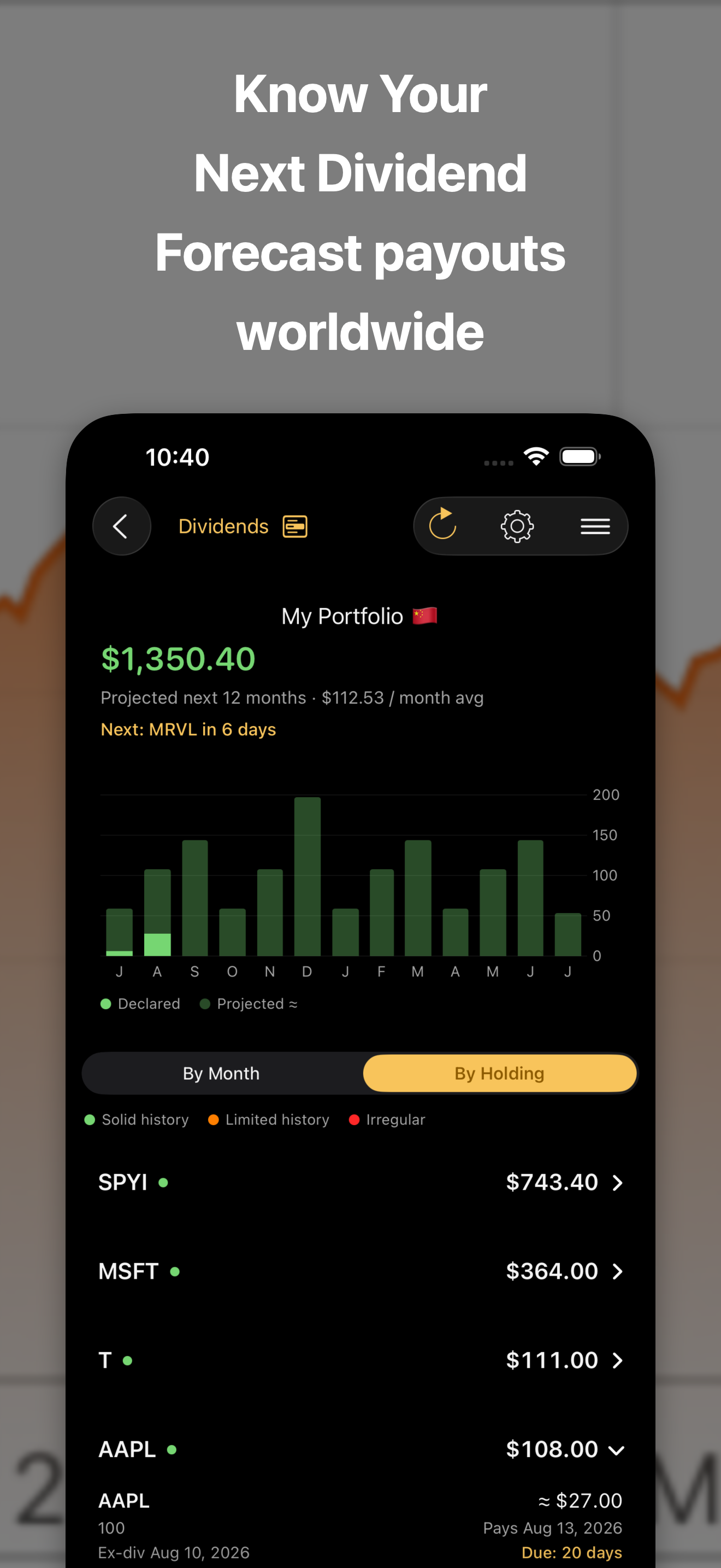 Stocks Live + Dividend Tracker