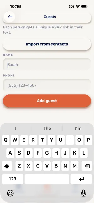 TextVite Invites screenshot 1