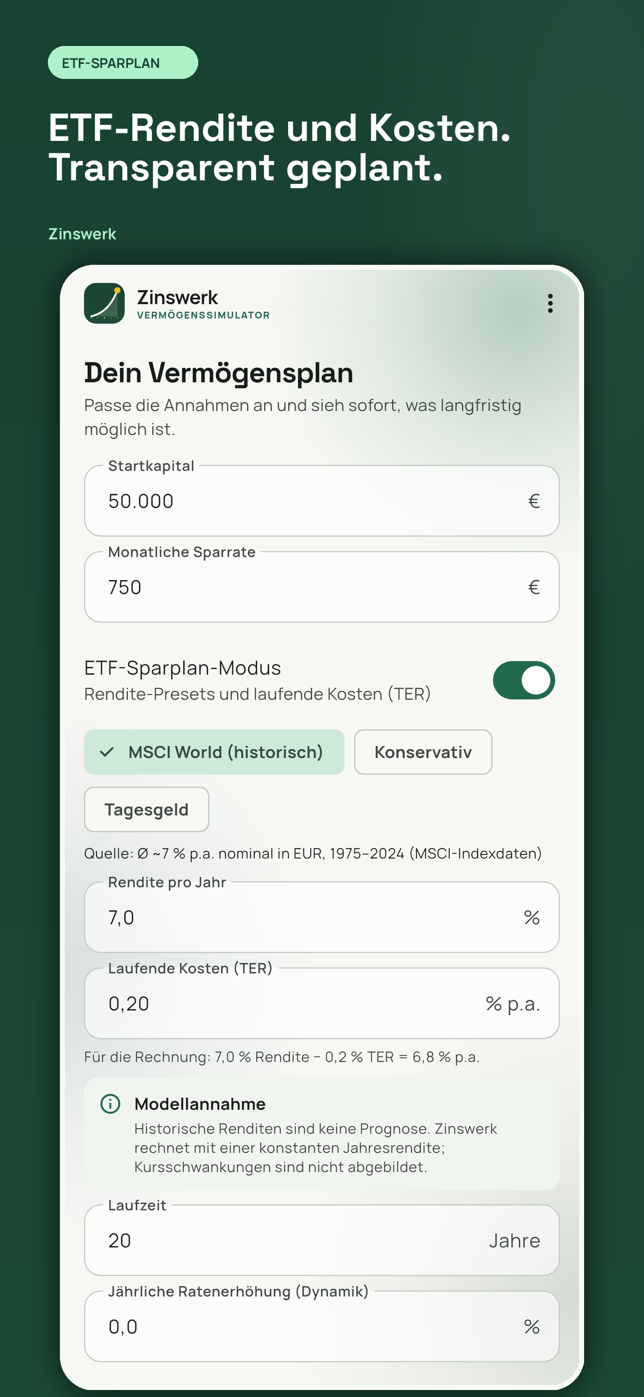 Screenshot 3 of Zinswerk: Zinseszins Rechner