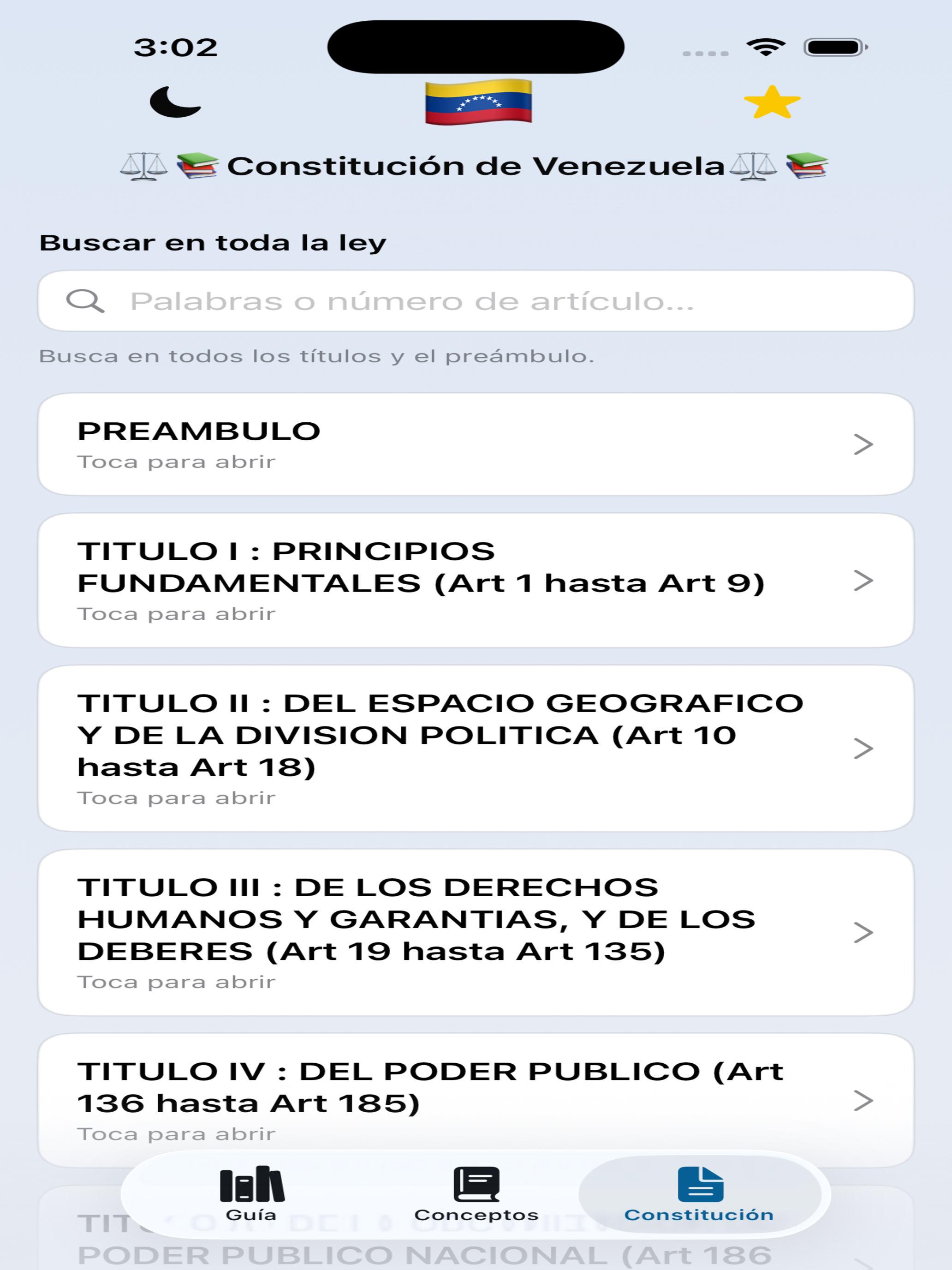 Constitución de Venezuela screenshot 8