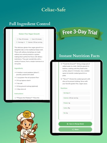 Gluten Free Snap to Recipe iPad screenshot