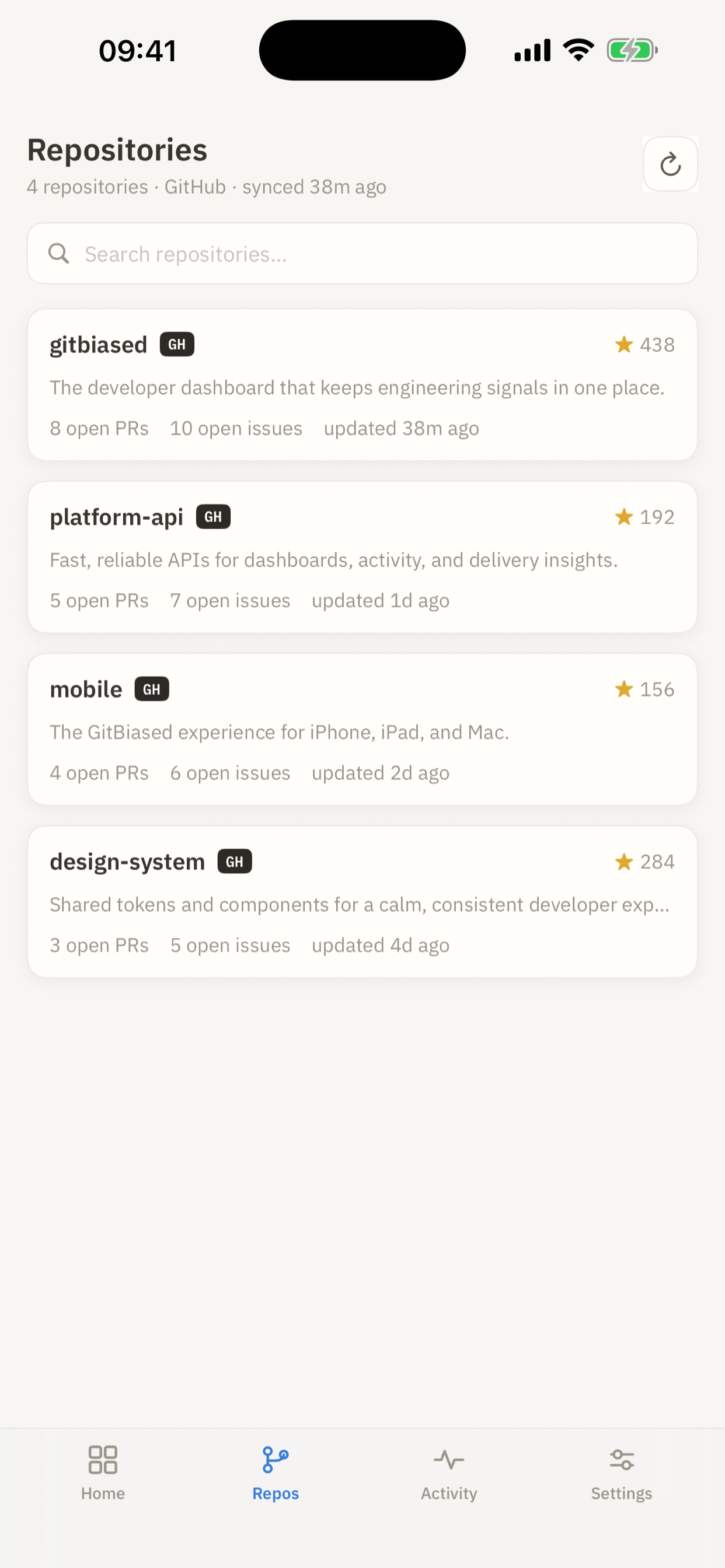 GitBiased screenshot 2
