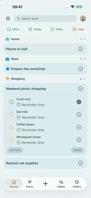 Sorted: Pomodoro & Habits screenshot 2