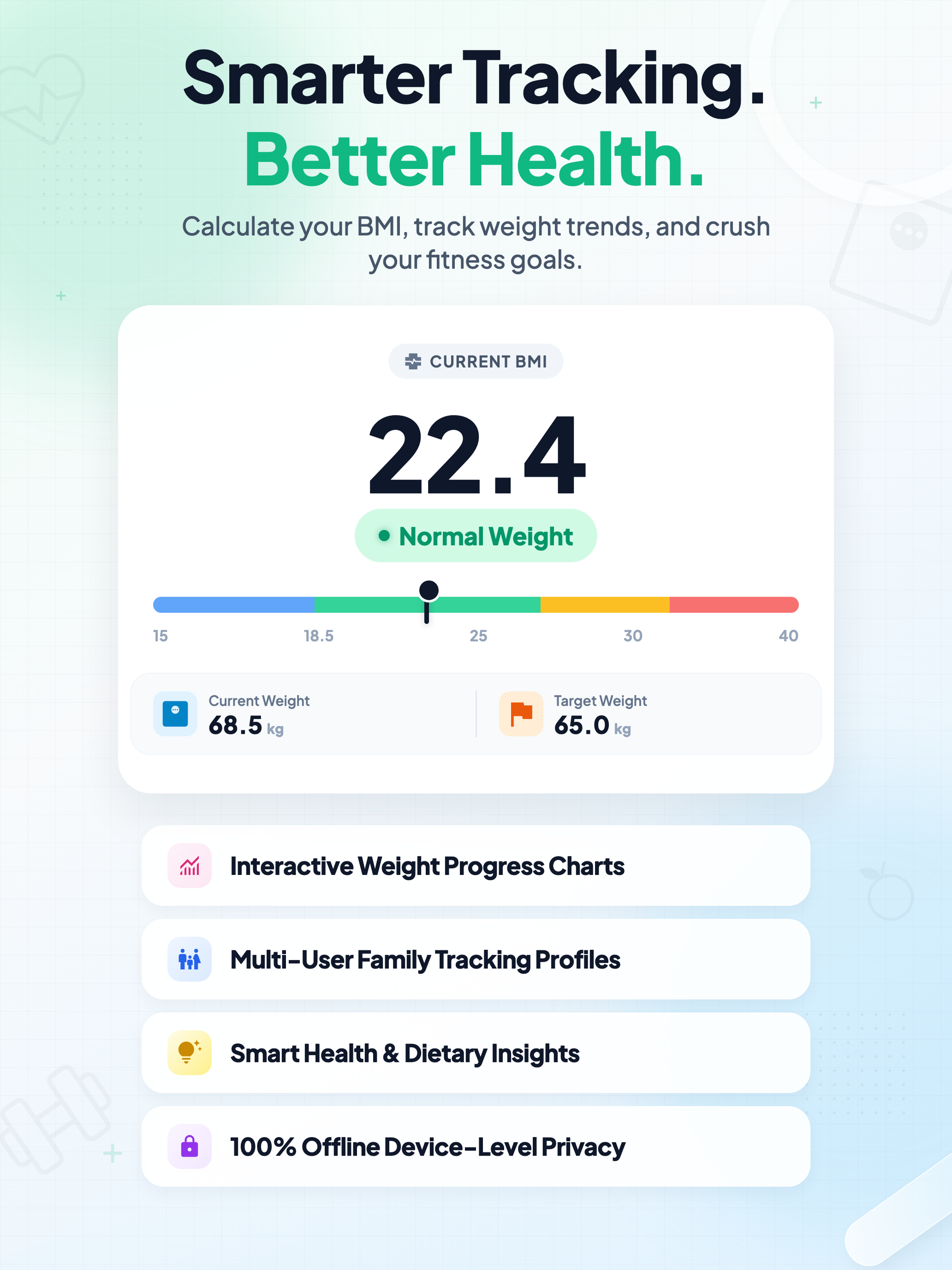BMI Calculator : Track Easily