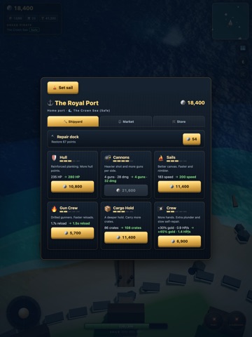 Pirate's Life: Ship Battles iPad screenshot
