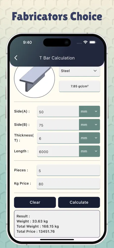 Metal Weight Calculators screenshot 6