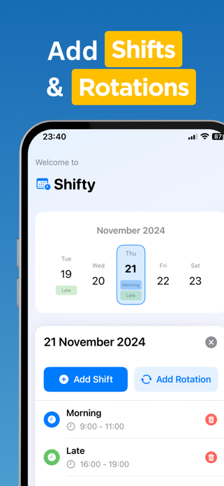 Shift Calendar, Work Calendar Screenshot 2 of 6