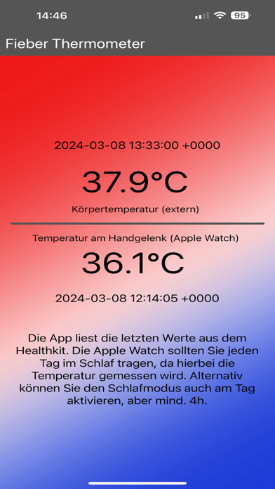 Screenshot #1 pour Fieber Thermometer 37°C